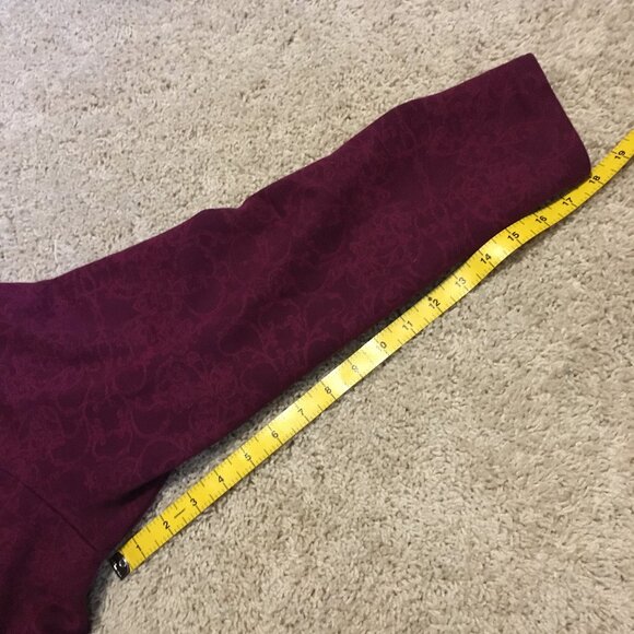 Hanes Burgundy Rococo Print Drawstring Sweater Hoodie - Picture 16 of 16